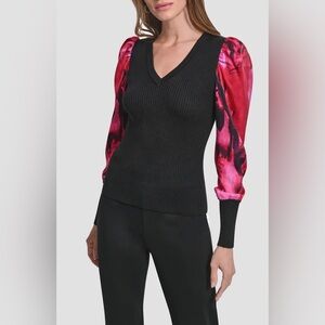 DKNY Mixed Media Sweater Medium